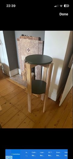 Ikea desk folding with 2 stools