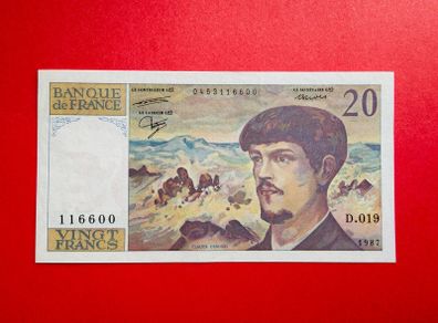 France  20 Francs    1987    Pick 151b ( Uncirculated )