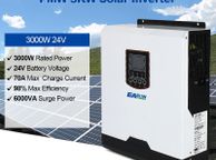 main image for ad Solar Inverter 3KVA 24V 50Hz/60Hz Hybrid Inverter 230VAC Pure Sine Wave 50A PWM Battery Charge inversor
