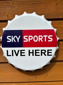 sky sports metal wall bottle cap