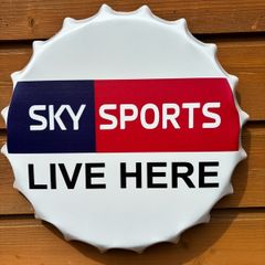 sky sports metal wall bottle cap