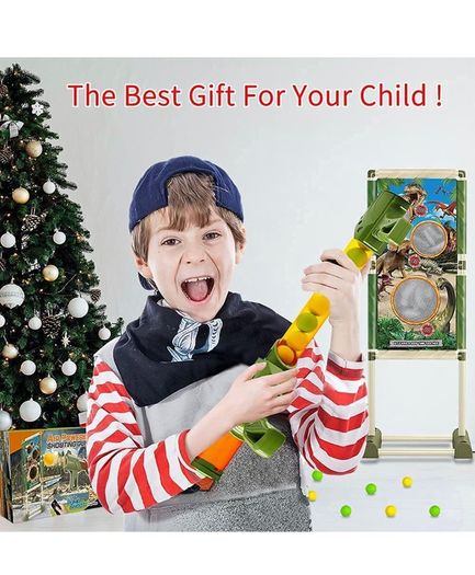 Shooting Games for Kids Air Popper Guns with Moving Shooting Target, 2 Air Shooting Toy Guns 24 Soft Foam Balls