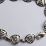 Vintage 925 Sterling Silver AA Link bracelet with Triangular Design Image 3
