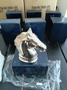 Silver horse heads