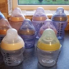 Brand New Tommee tipee bottles, new soothers, feed measures, bottle warmers