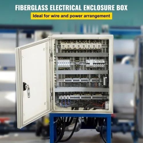 NEMA Fiberglass Enclosure, 30x25x14 cm NEMA 4X Fiberglass Electrical Box, IP66 Waterproof & Dustproof, Outdoor/Indoor Electrical Junction Box