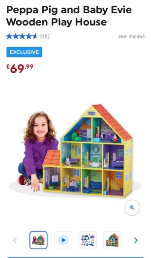 Peppa Pig wooden house with Baby Evie RRP 69.99