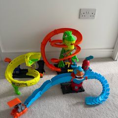 Hot Wheels City Dinosaur Track Bundle 3x