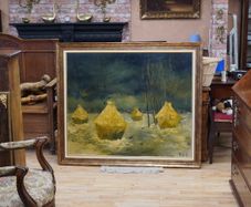 Large Continental Oil Painting