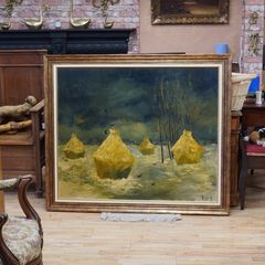 Large Continental Oil Painting