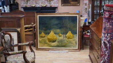 Large Continental Oil Painting