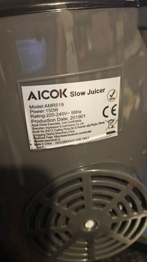 AICOK Juicer, Masticating Juice Extractor with Reverse Function,