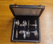 Vintage Arthur Price Silver Spoons - Hard case
