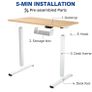 Electric Height Adjustable Standing Desk Sit Stand Desk Adjustable Desk Stand Up Desk with Memory Smart Pannel EF1 SERIES 100x60cm, WHITE Frame+MAPLE Desktop (FREE POSTAGE) Image 3
