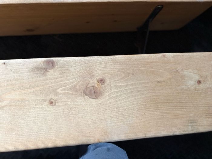 2 Rustic wooden wall shelves