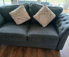 2 seater sofa, dark grey.