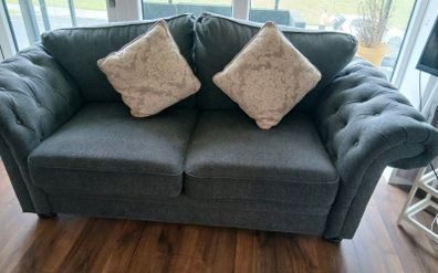 2 seater sofa, dark grey.
