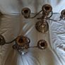 a matching pair of traditional three light candlelabras silver plated Image 6