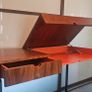 Walnut and steel writing desk Image 4