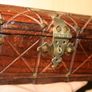 Antique Unusual Small Size Trunk -moneybox 8,2" x 3,4" H-4" Image 3
