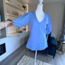 Ladies Cornflower Blue Blouse from Gallery. Size UK 10 / EU 38 Image 5