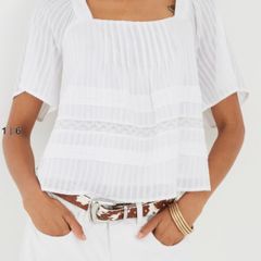 River Island Square Neck Loose Fit Top SZ16
