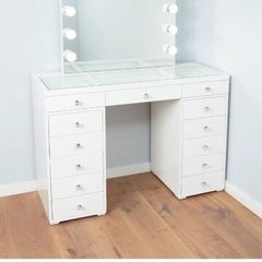 furniture  Excellent White Gloss Vanity Table