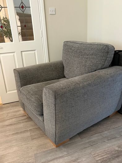 Ez Living Grey fabric Arm chair