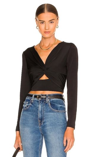Krisa Revolve Black Cutout Crop Top RRP 85E