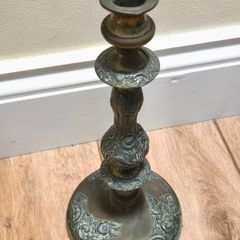 Vintage Candlestick Holder Antique Mantle Metal Candle Holder Tabletop 1kg 30cm