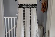 Maje white &amp; black  lace dress