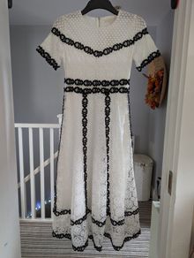 Maje white & black  lace dress