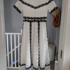 Maje white & black  lace dress