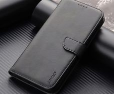 For Apple iPhone 16 Pro Max Premium Aokus Wallet Case Black