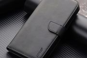 For Apple iPhone 15 Premium Aokus Wallet Case Black