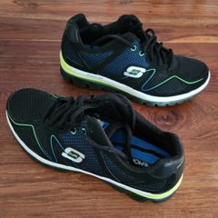 Skechers Skech-Air - Men's Rubber Shoes - Black / Blue - Men Size EUR 45 / UK 10 / US 11