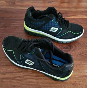 Skechers Skech-Air - Men's Rubber Shoes - Black / Blue - Men Size EUR 45 / UK 10 / US 11