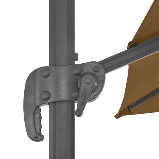 Cantilever Umbrella with Aluminium Pole 300x300 cm Taupe