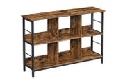 Industrial style bookcase vintage brown-black