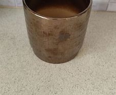 Stylish Metallic Bronze Textured Ceramic Planter - 13cm