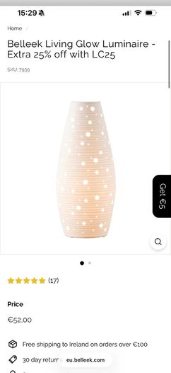 Belleek Living Table Lamp