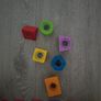 Educational Wooden toys. Hexagonal shape sorter, Tower Ring sorter and Beads Image 8
