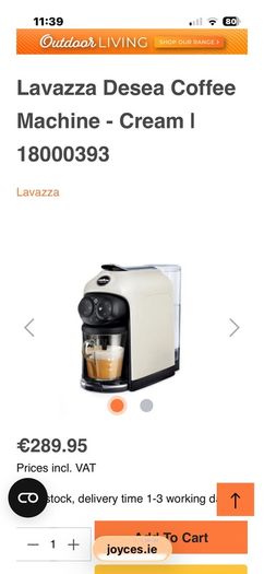 LavAzza coffee machine