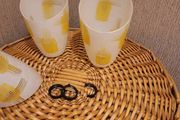 two glass lamp shades