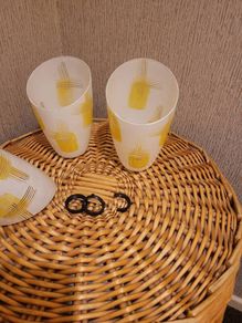 two glass lamp shades