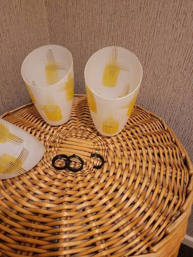 two glass lamp shades