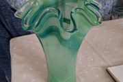 Handkerchief style glass vase