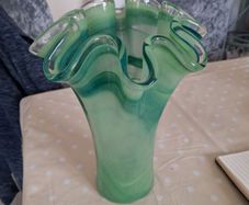 Handkerchief style glass vase