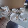 Rare find Grosvenor bone china tea set 15 pieces for 4 yellow roses Jackson and gosling made in England. Image 7
