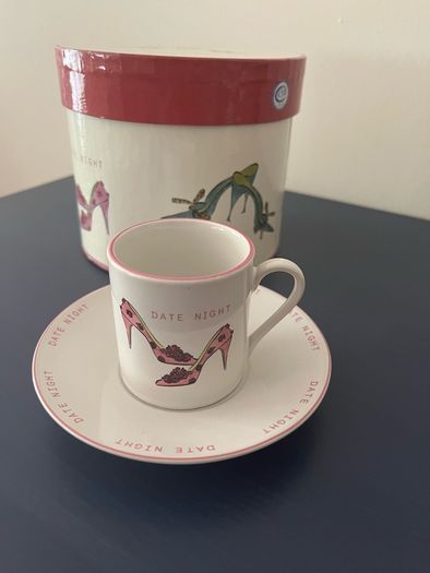 ROSANNA Expresso Cups & Saucers Shoe Themed Boxed Set NEW